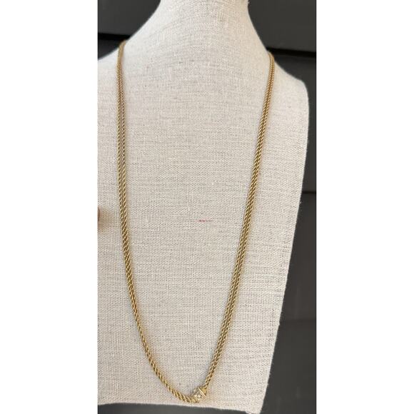 Victorian Pearl Slide Necklace Pocket Watch Chain 14k Yellow Gold 24" 18.7g - Picture 1 of 16